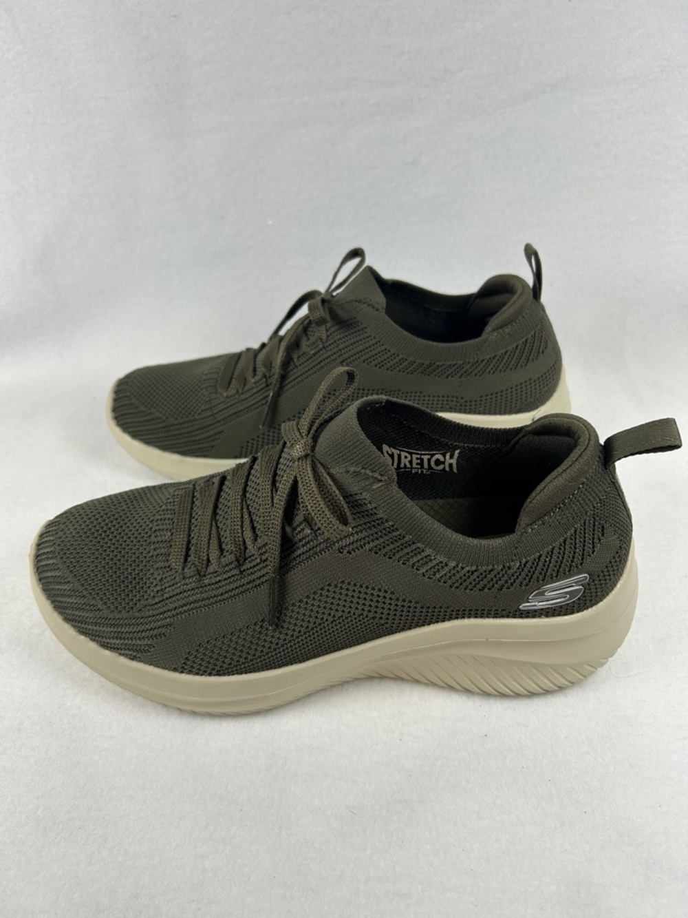 Skechers Women's Size 7 Olive Green Ultra Flex 3.0 Big Plan Step-in Sneakers - Picture 7 of 11